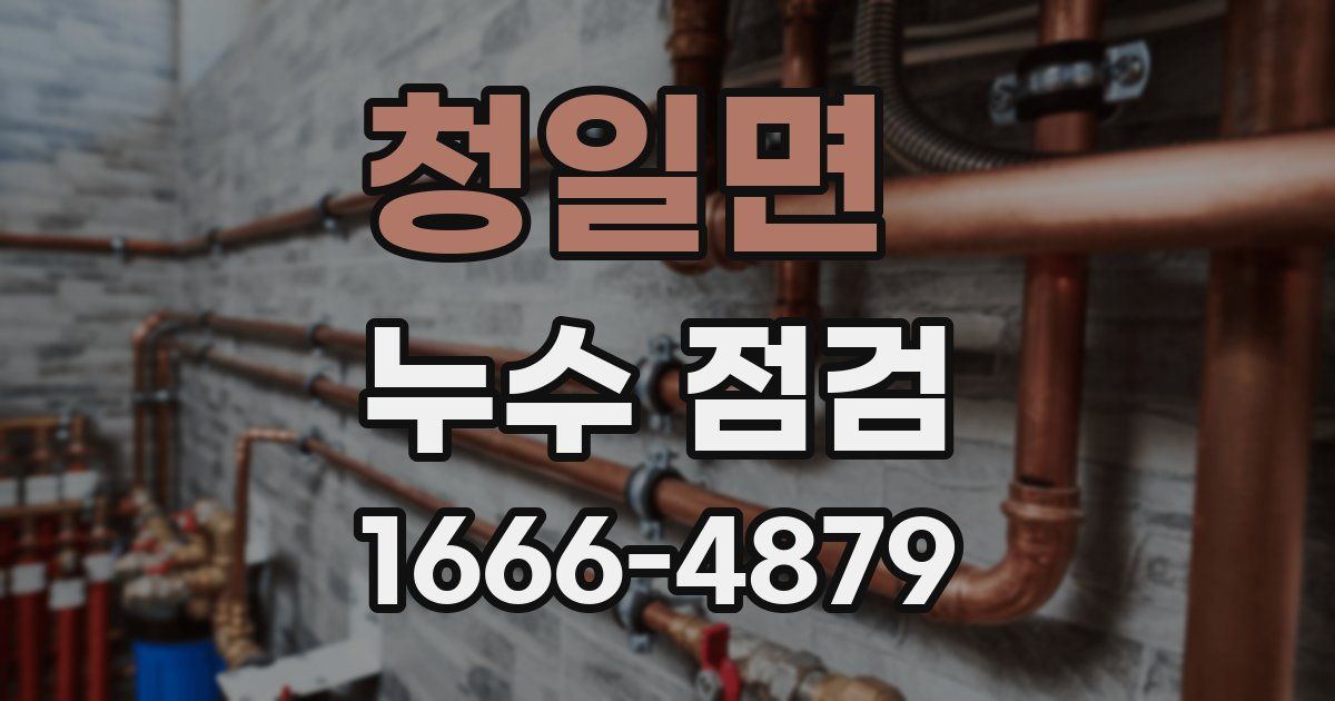 청일면 누수 점검
