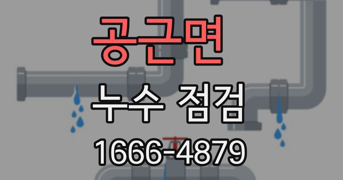 공근면 누수 점검
