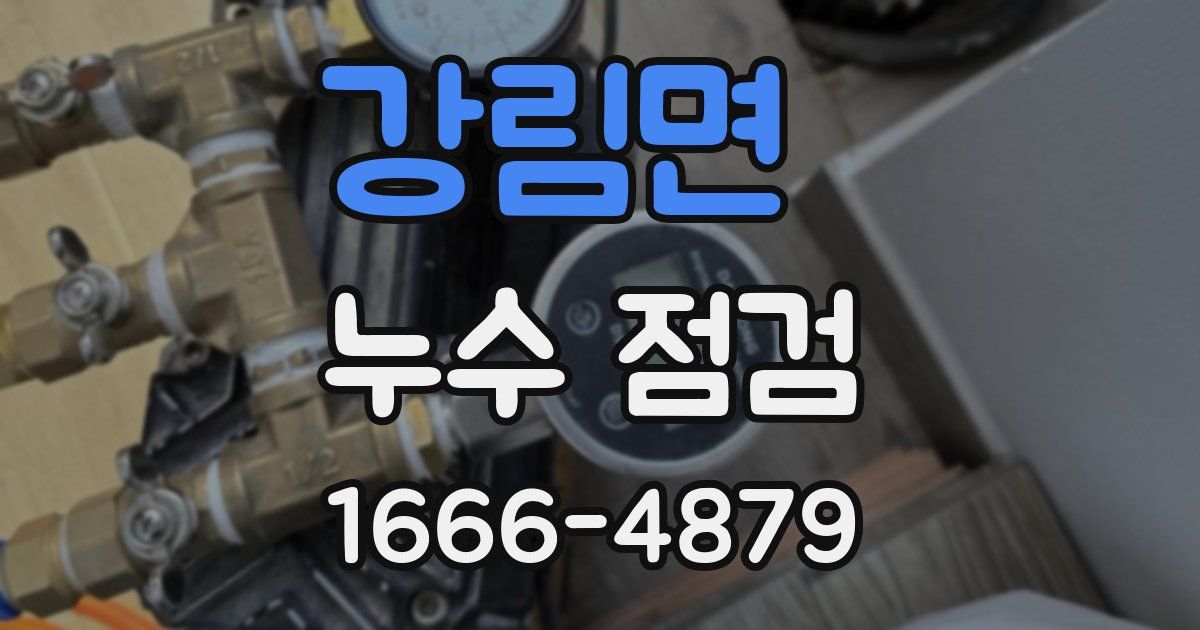 강림면 누수 점검