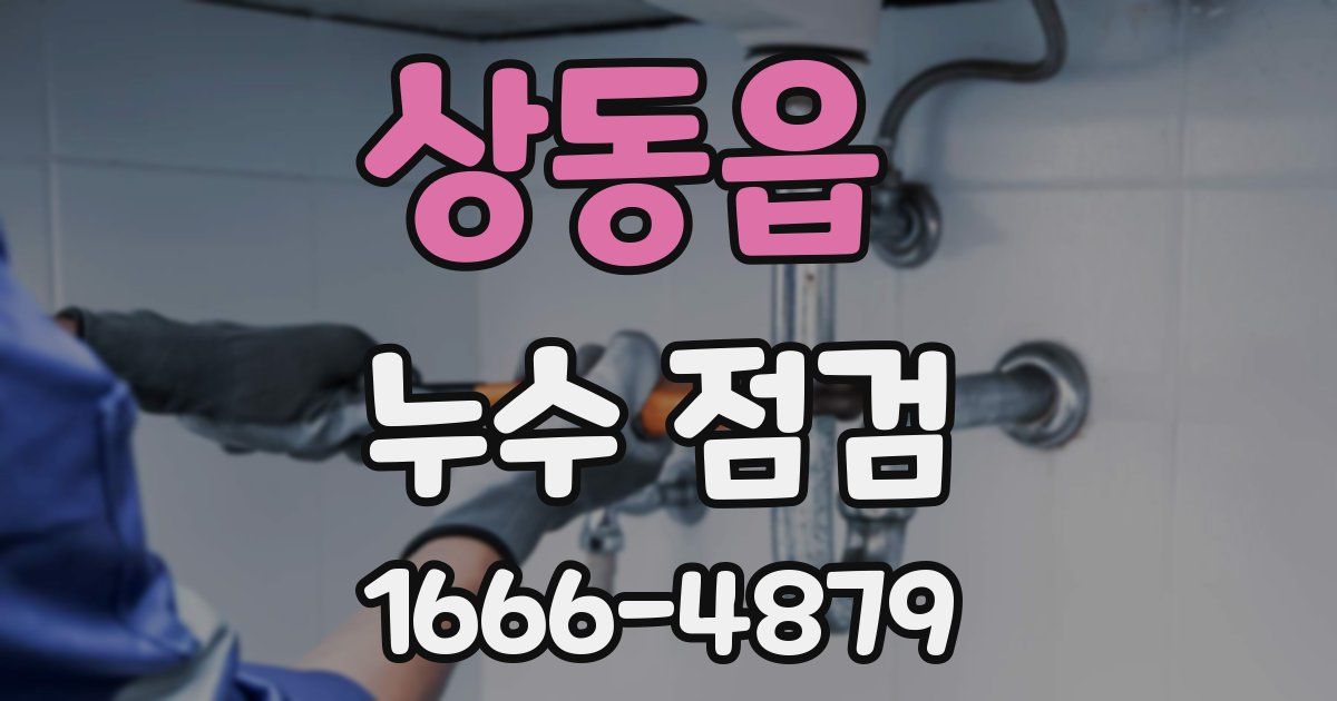 상동읍 누수 점검