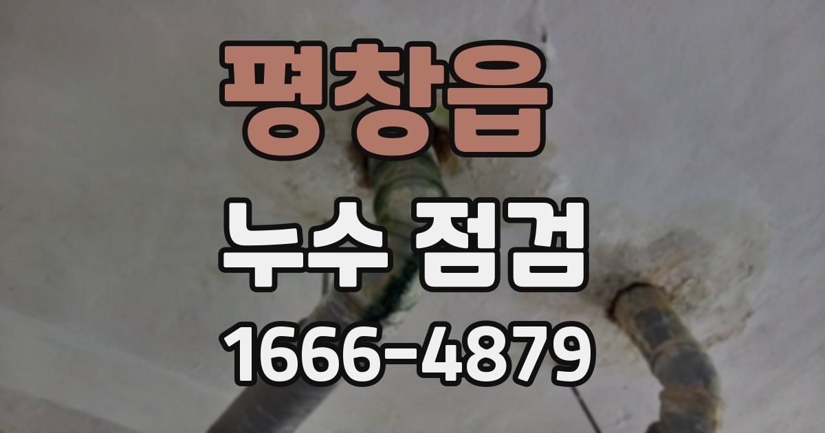 평창읍 누수 점검