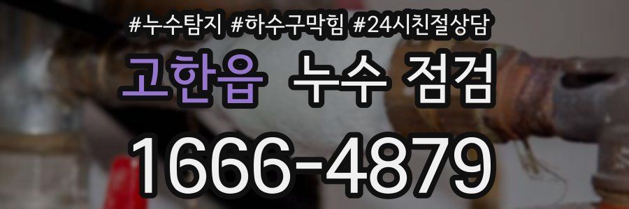 고한읍 누수 점검