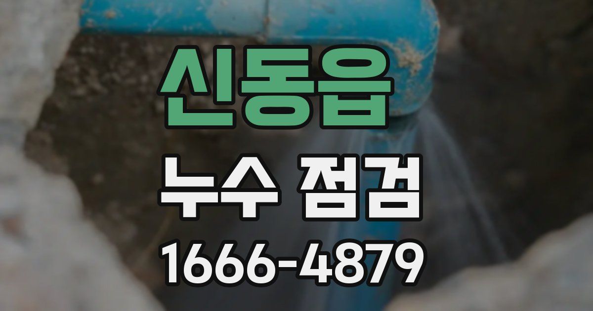 신동읍 누수 점검