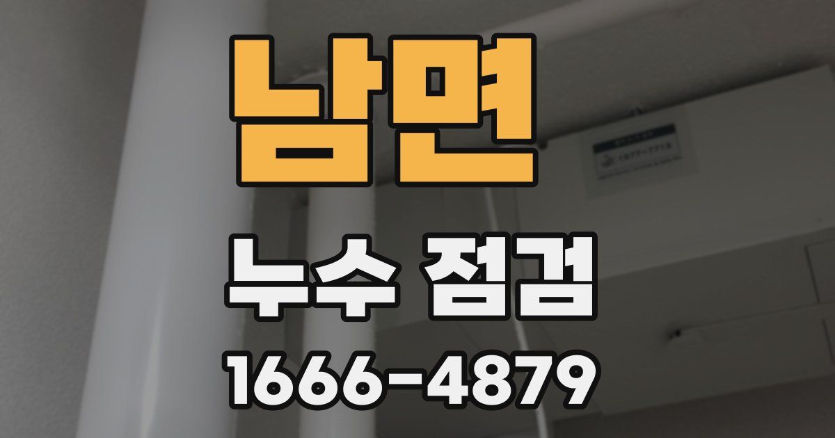 남면 누수 점검