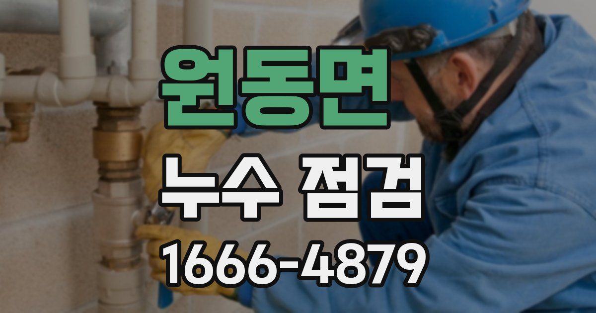 원동면 누수 점검
