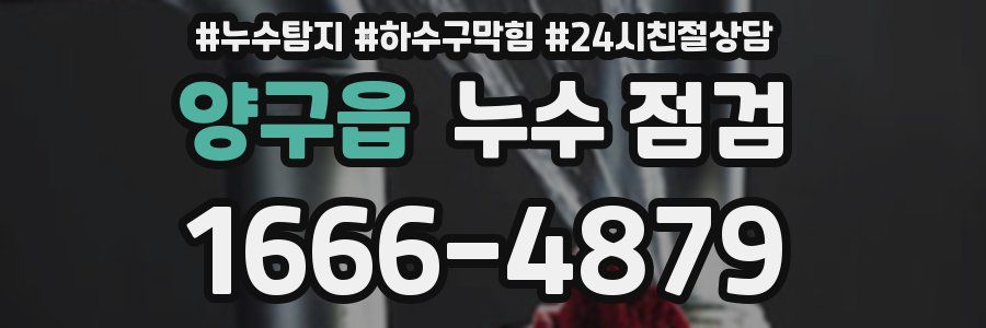 양구읍 누수 점검