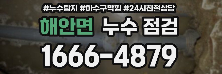 해안면 누수 점검