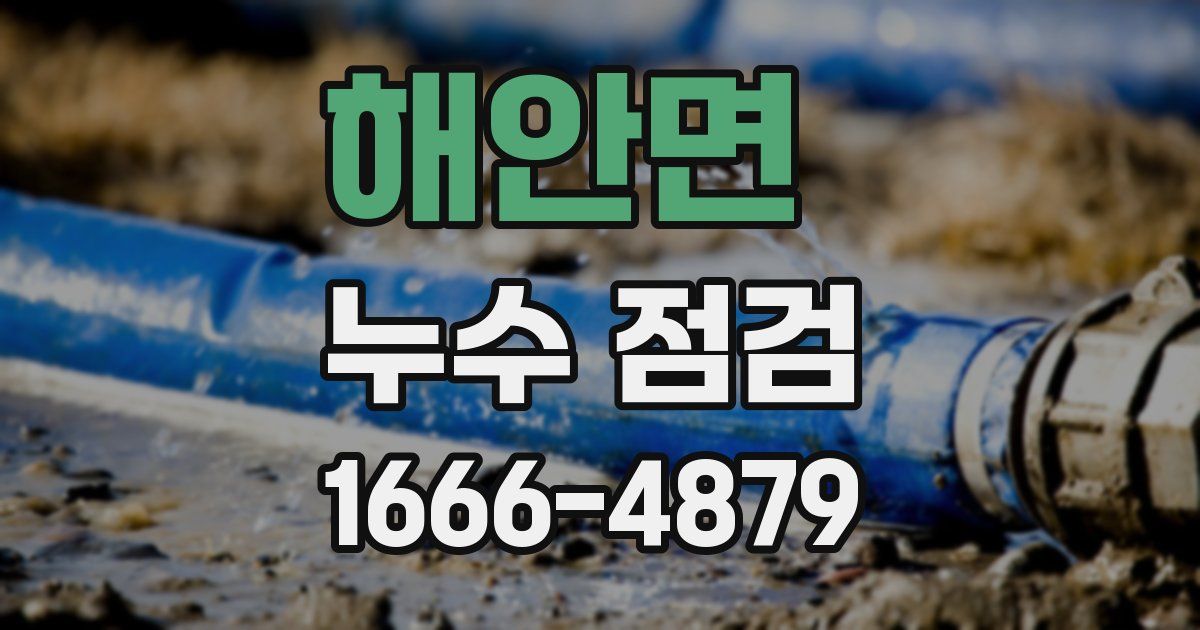 해안면 누수 점검