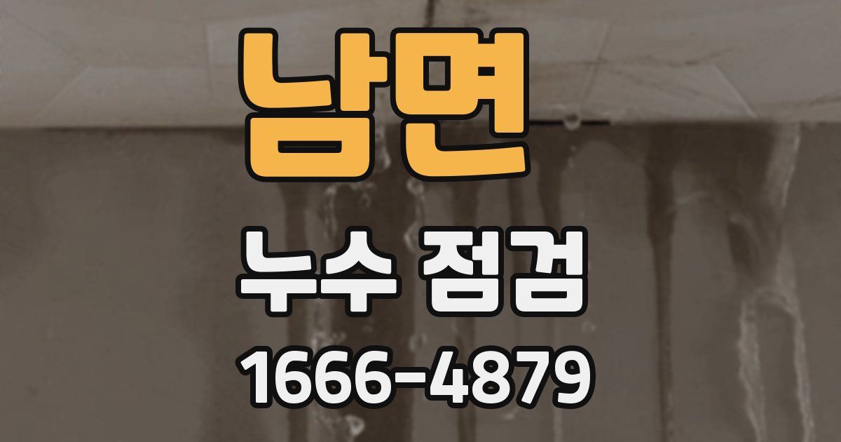 남면 누수 점검