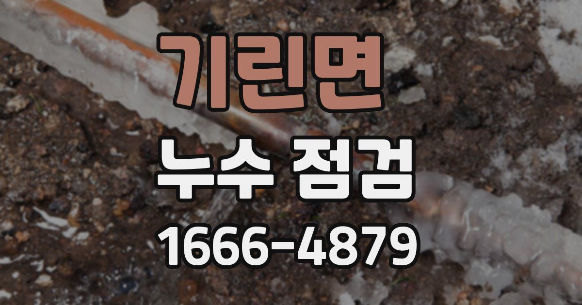 기린면 누수 점검