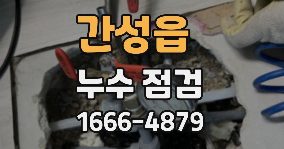 간성읍 누수 점검