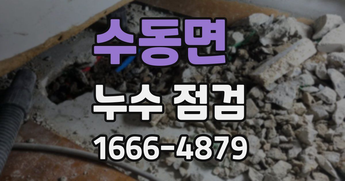 수동면 누수 점검