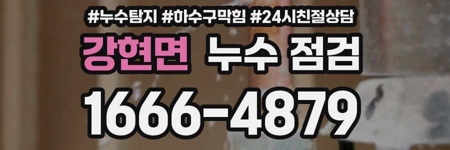 강현면 누수 점검