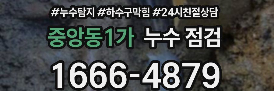 중앙동1가 누수 점검