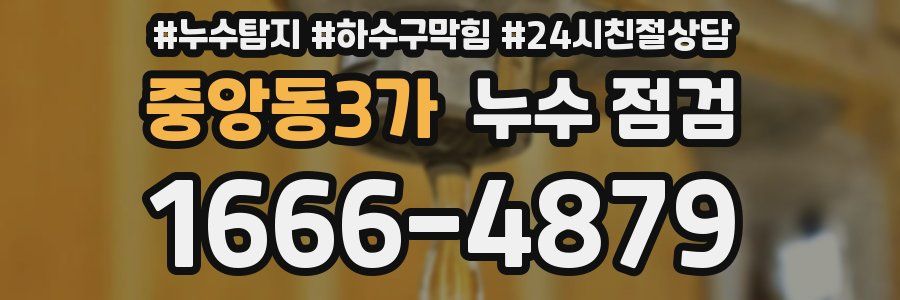 중앙동3가 누수 점검