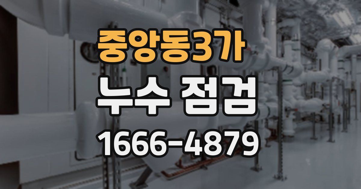 중앙동3가 누수 점검