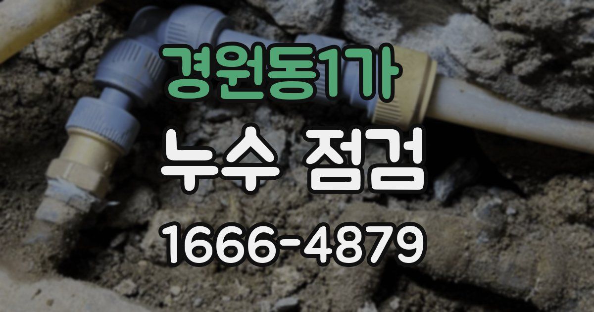 경원동1가 누수 점검