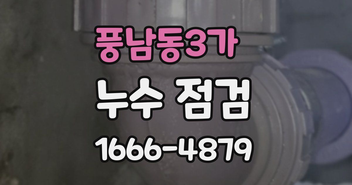 풍남동3가 누수 점검