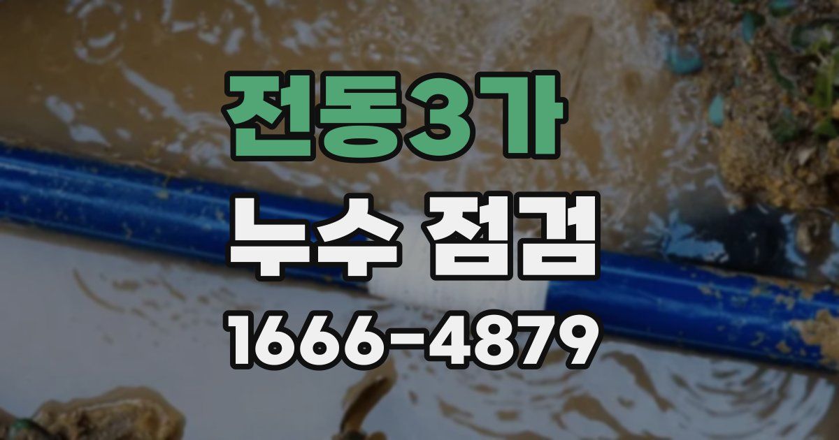 전동3가 누수 점검