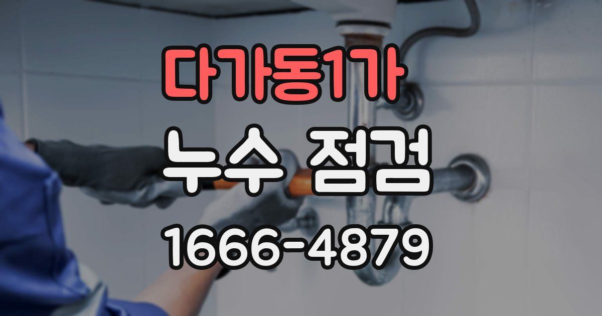 다가동1가 누수 점검