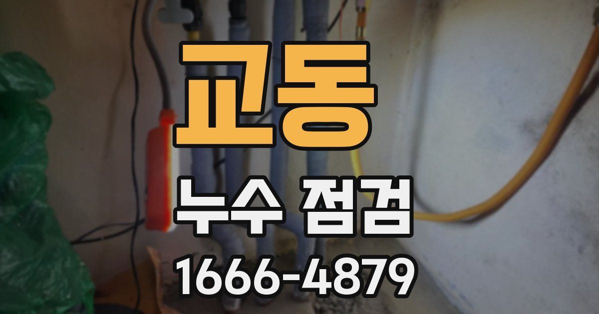 교동 누수 점검