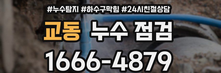 교동 누수 점검