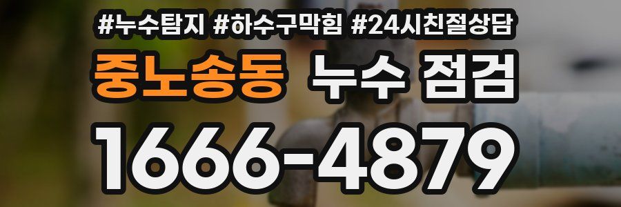 중노송동 누수 점검