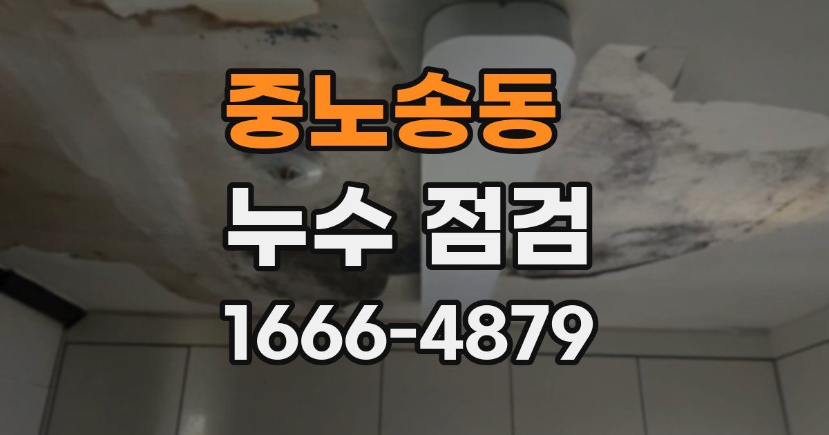 중노송동 누수 점검