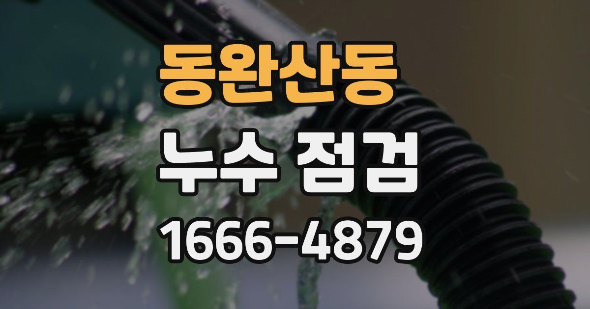 동완산동 누수 점검