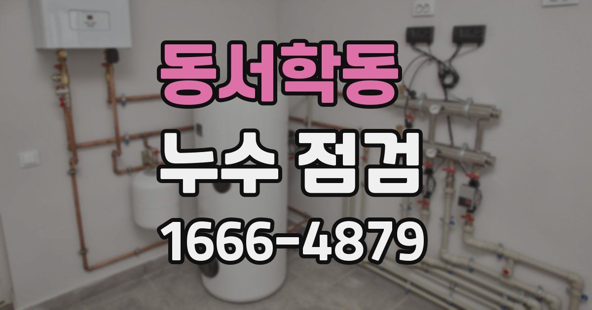 동서학동 누수 점검