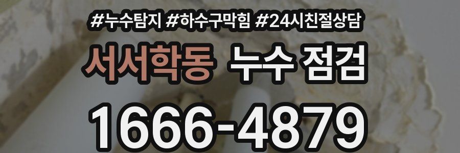 서서학동 누수 점검
