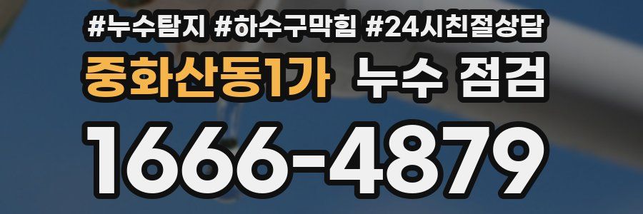 중화산동1가 누수 점검