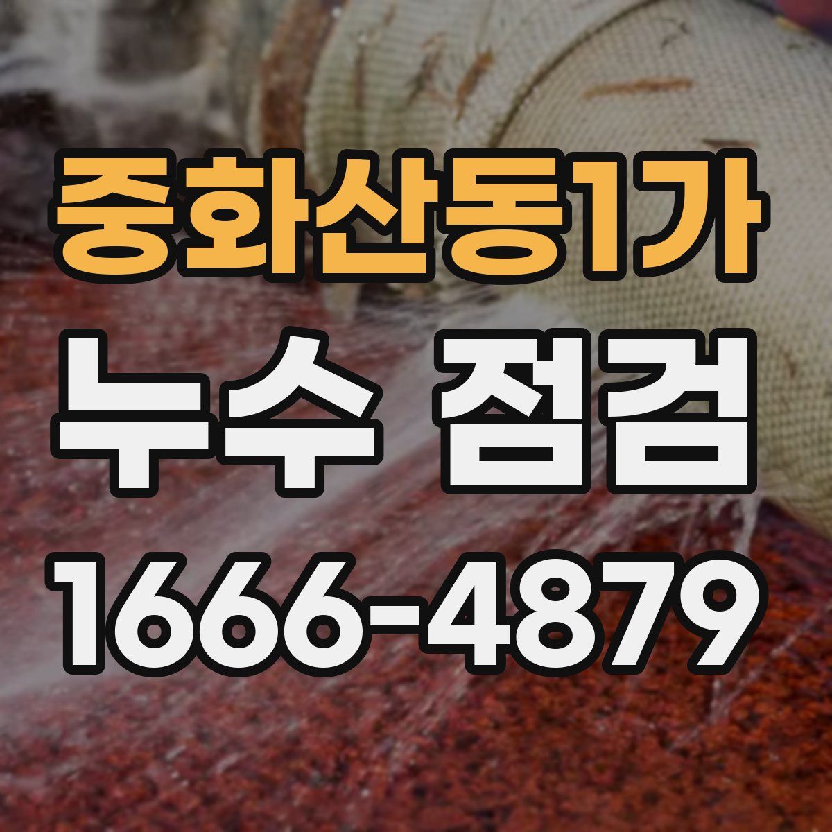 중화산동1가 누수 점검