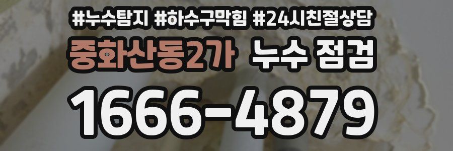 중화산동2가 누수 점검
