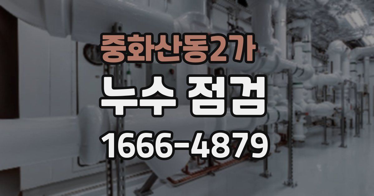 중화산동2가 누수 점검