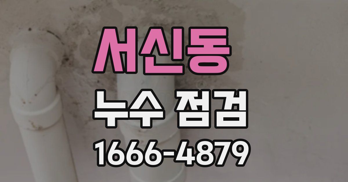 서신동 누수 점검