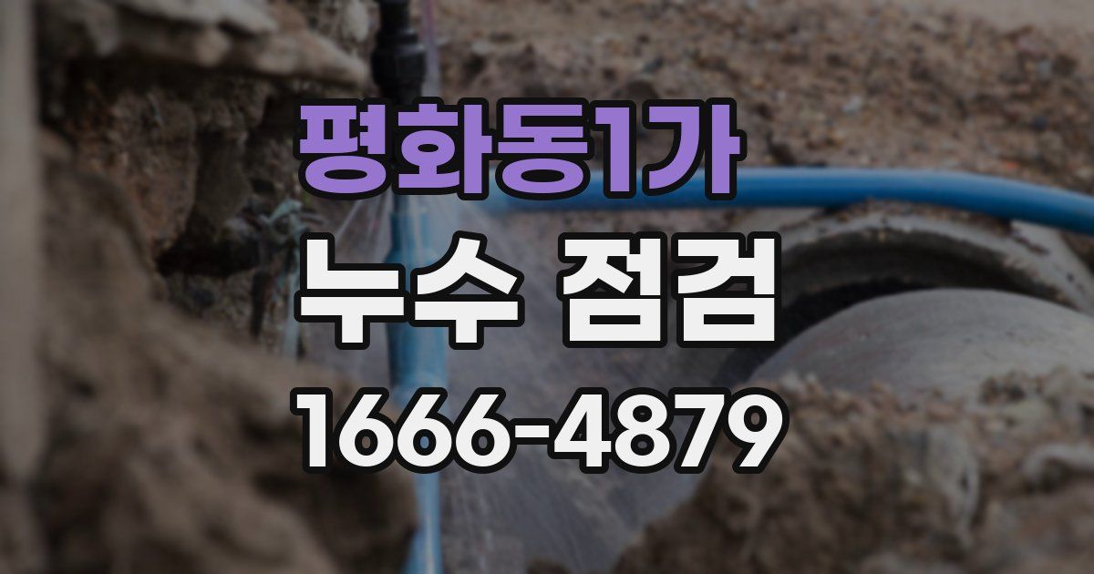 평화동1가 누수 점검