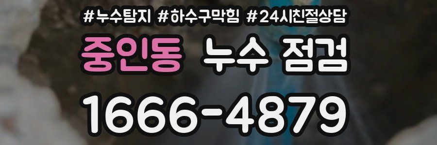 중인동 누수 점검