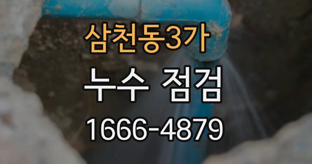 삼천동3가 누수 점검
