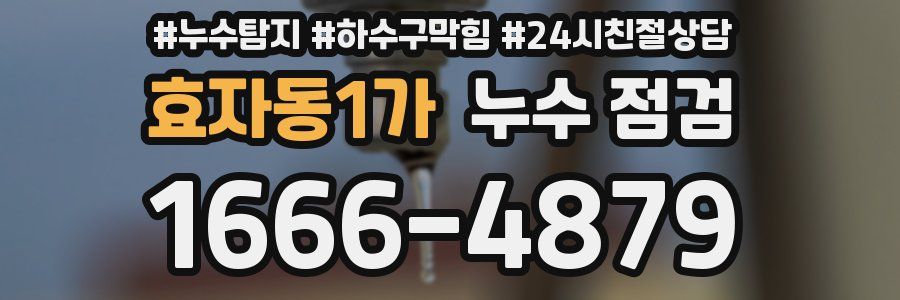 효자동1가 누수 점검