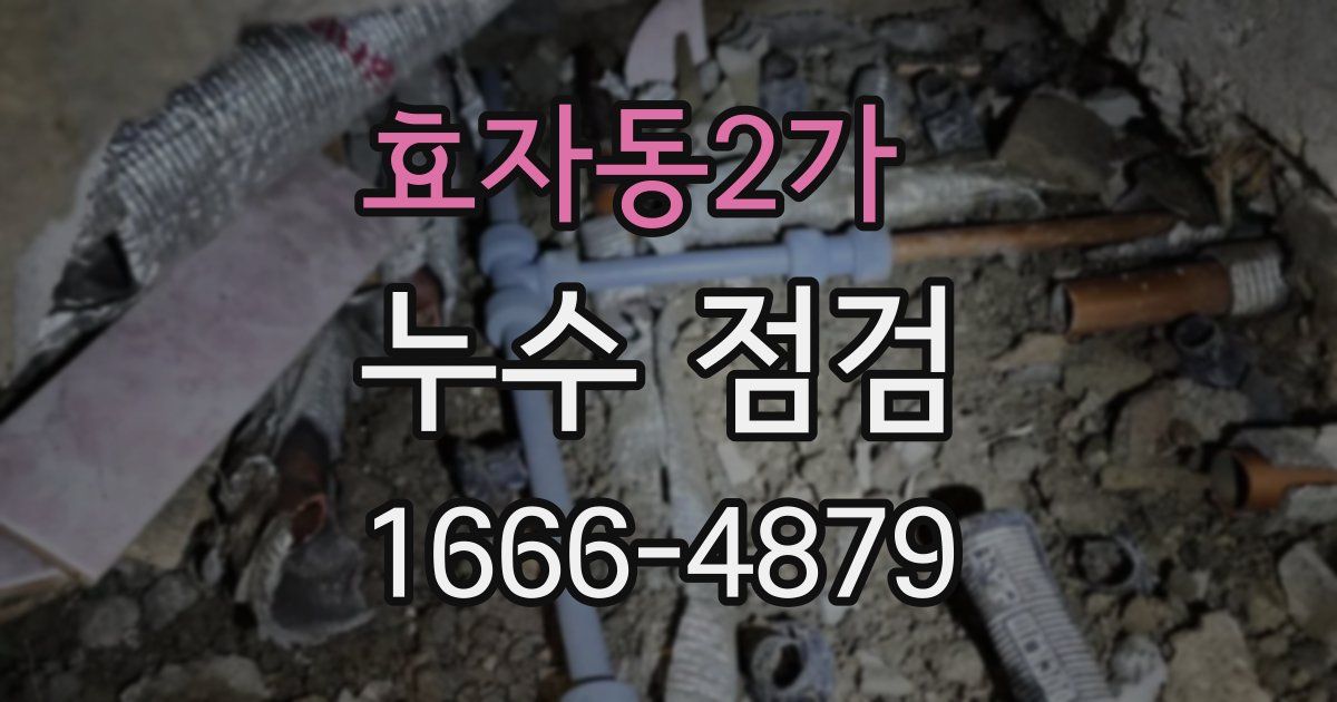 효자동2가 누수 점검