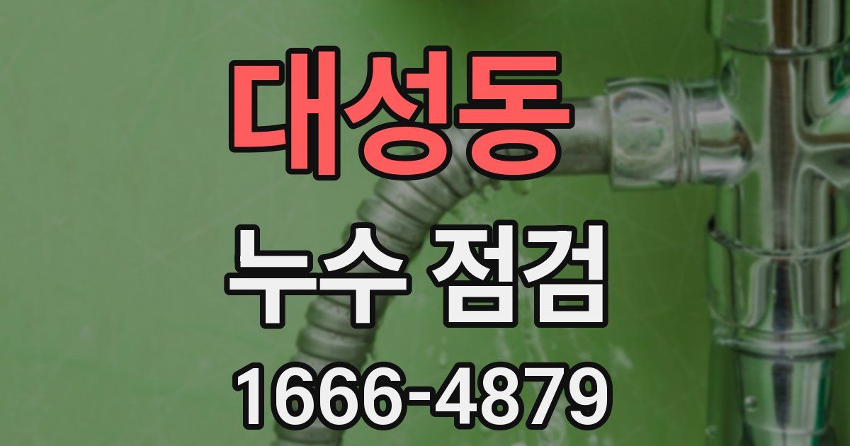 대성동 누수 점검
