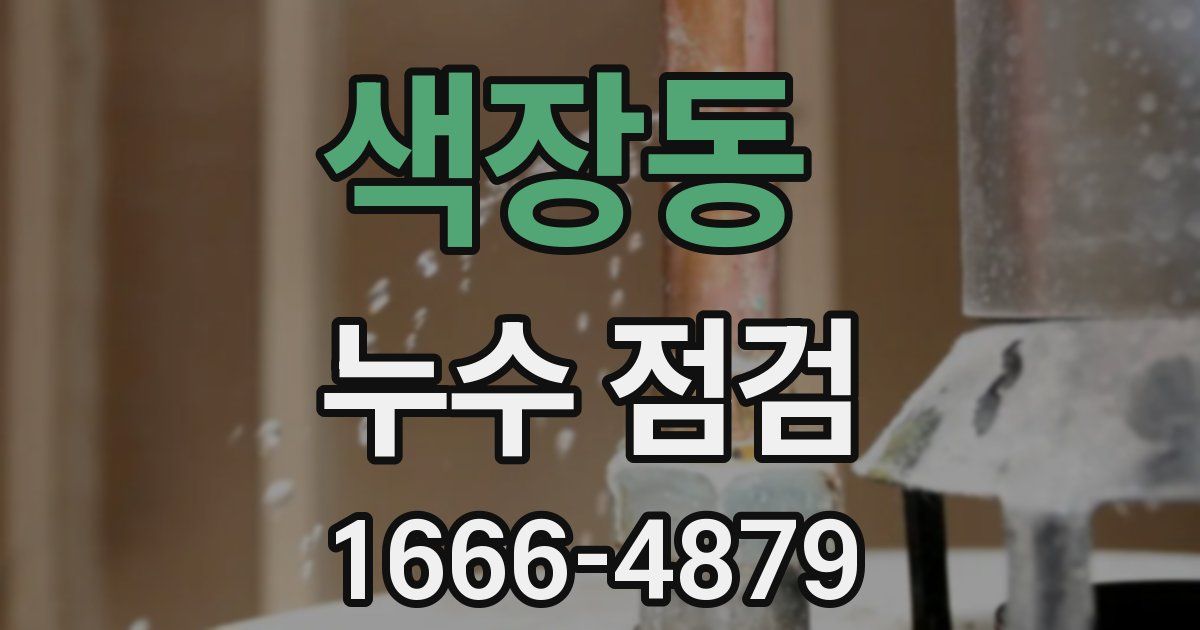 색장동 누수 점검