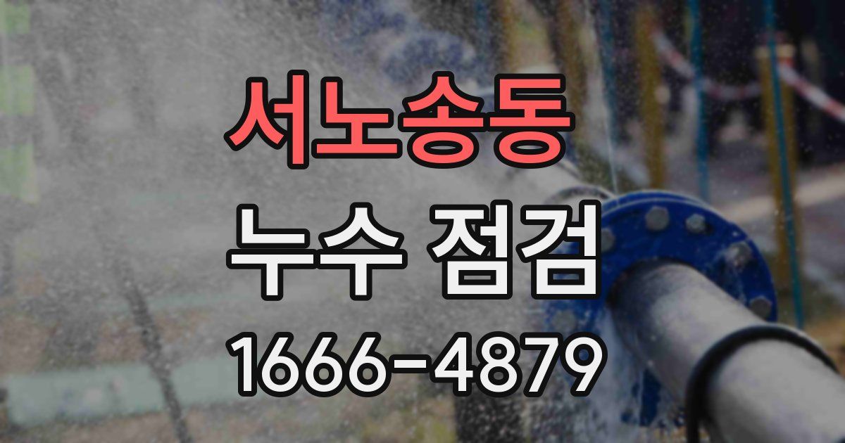 서노송동 누수 점검