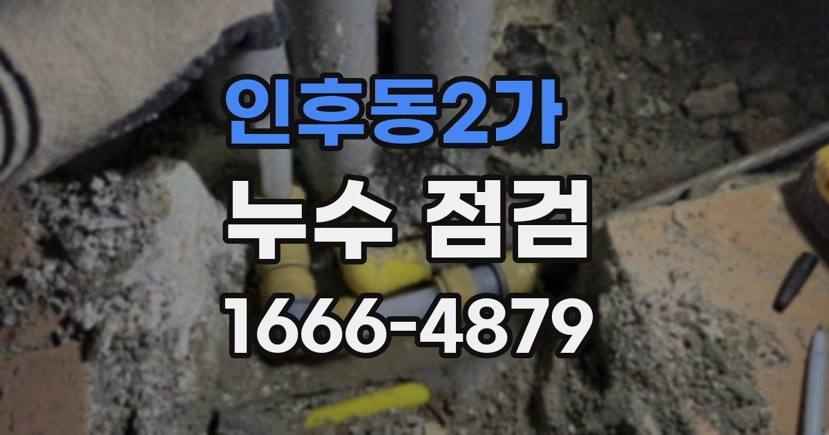 인후동2가 누수 점검