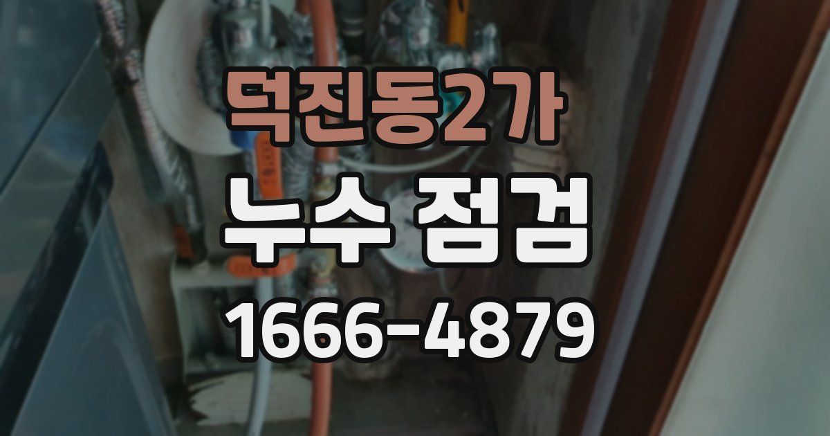 덕진동2가 누수 점검