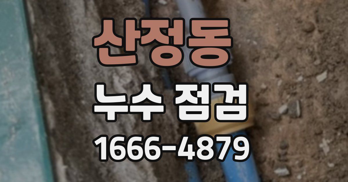 산정동 누수 점검