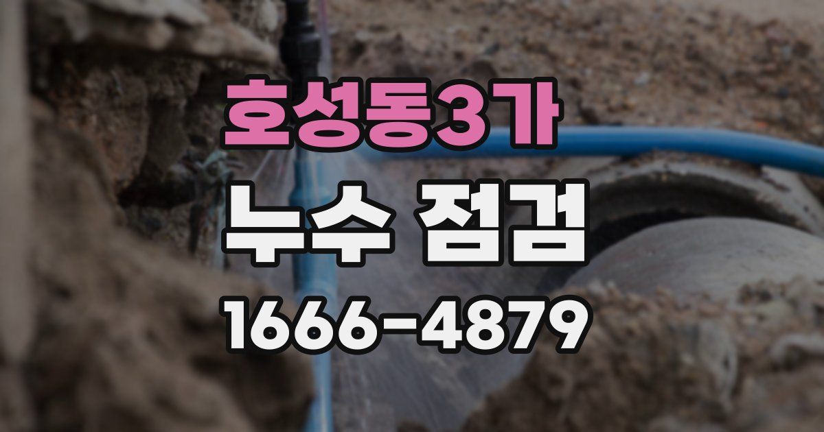 호성동3가 누수 점검