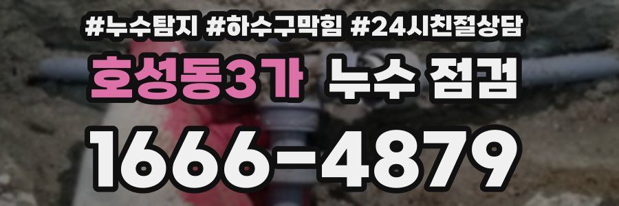 호성동3가 누수 점검