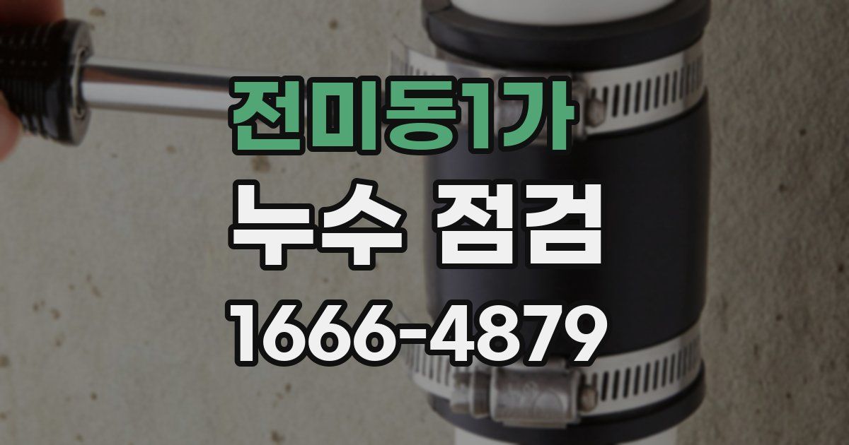 전미동1가 누수 점검